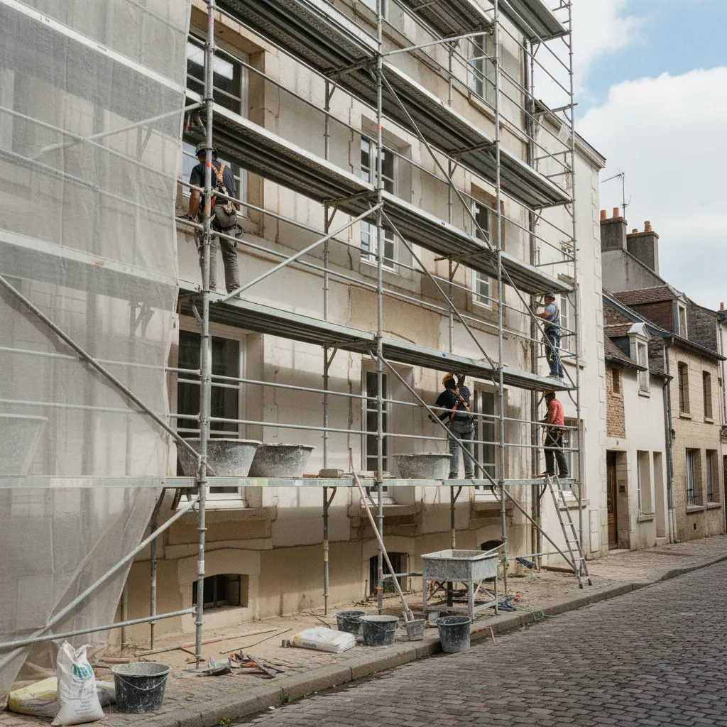 L'échafaudage représente un poste majeur qui doit figurer en ligne séparée sur le devis