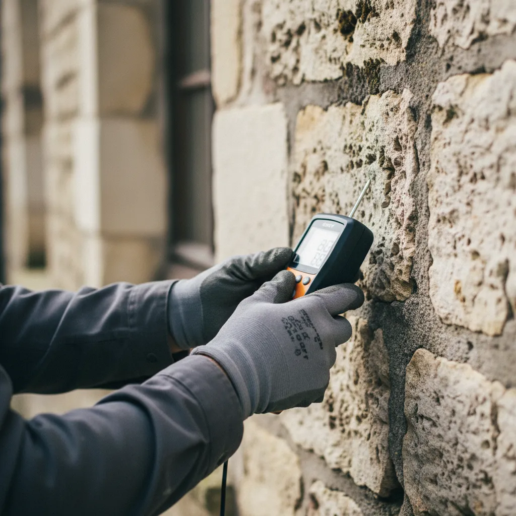Le diagnostic d'humidité au hygromètre est la première étape indispensable avant tout ravalement de façade