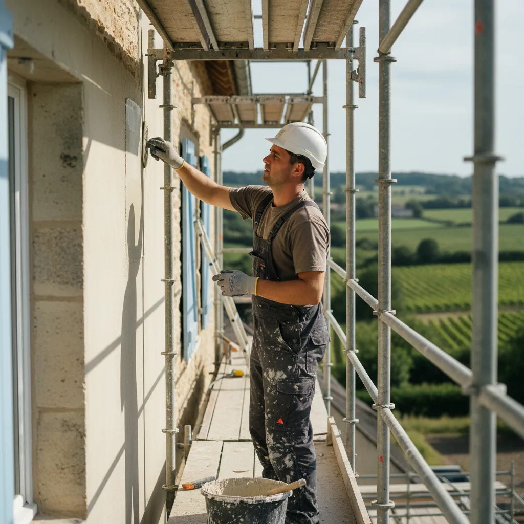 L'application d'un enduit de façade par un professionnel qualifié garantit un résultat durable