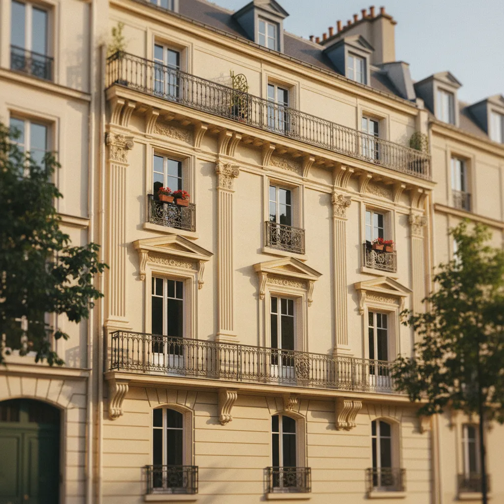 Résultat final d'un ravalement réussi sur un immeuble en copropriété dans le Maine-et-Loire