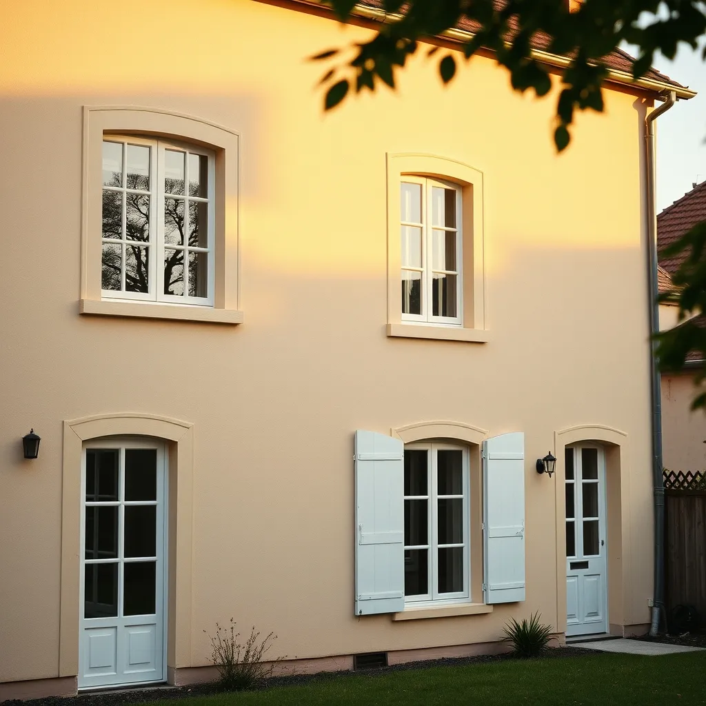 Résultat final d'une isolation extérieure avec enduit de finition sur maison ancienne rénovée