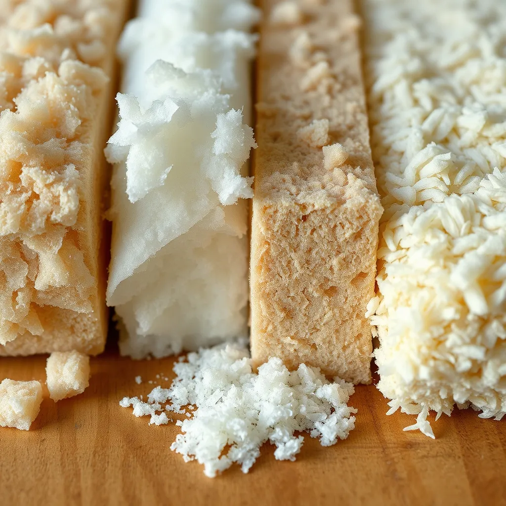 Comparatif visuel des principaux isolants pour combles perdus : laine de verre, laine de roche, ouate de cellulose et fibre de bois