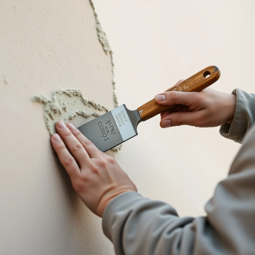 Application d'un enduit de façade par un artisan façadier professionnel