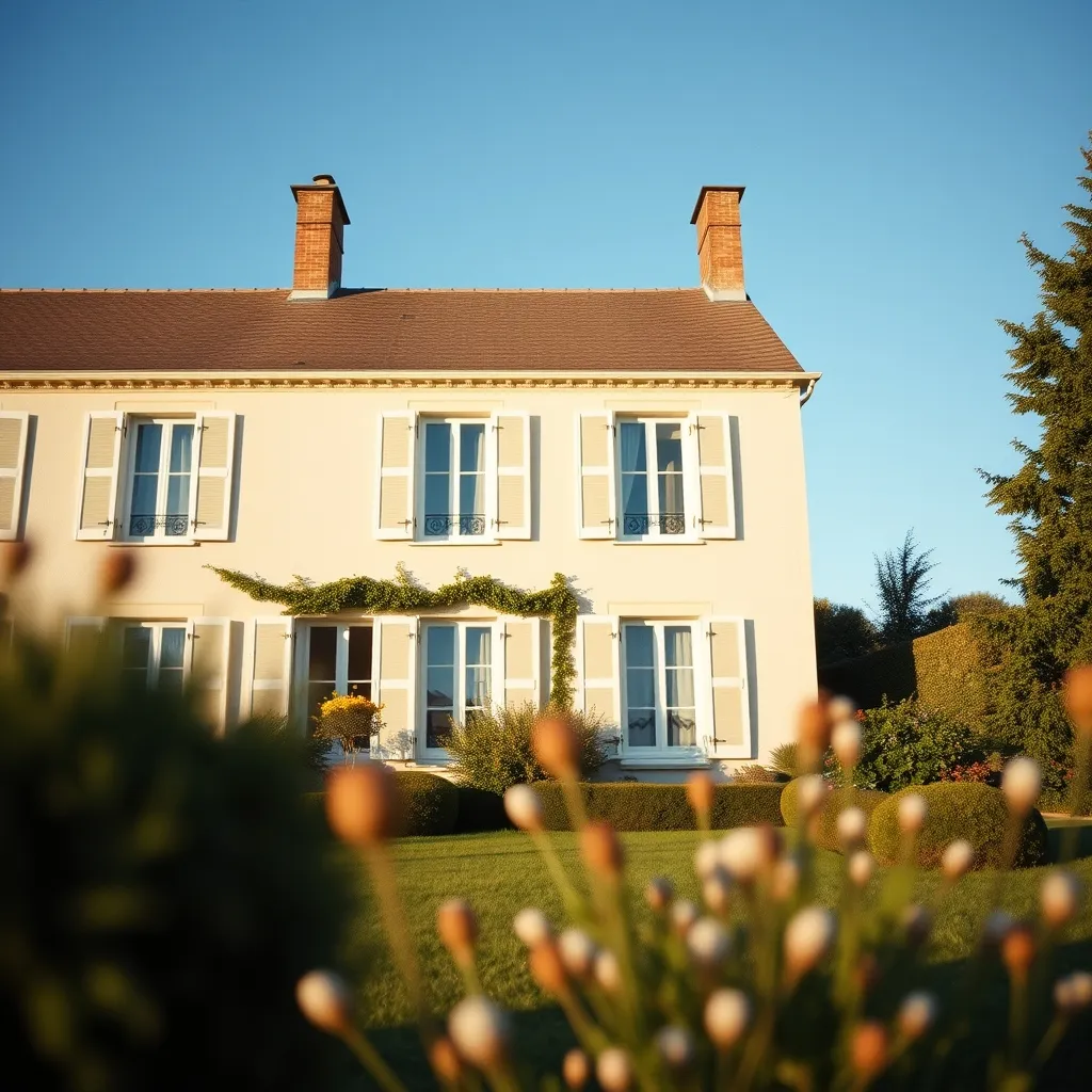 Une façade fraîchement peinte valorise l'ensemble de la maison