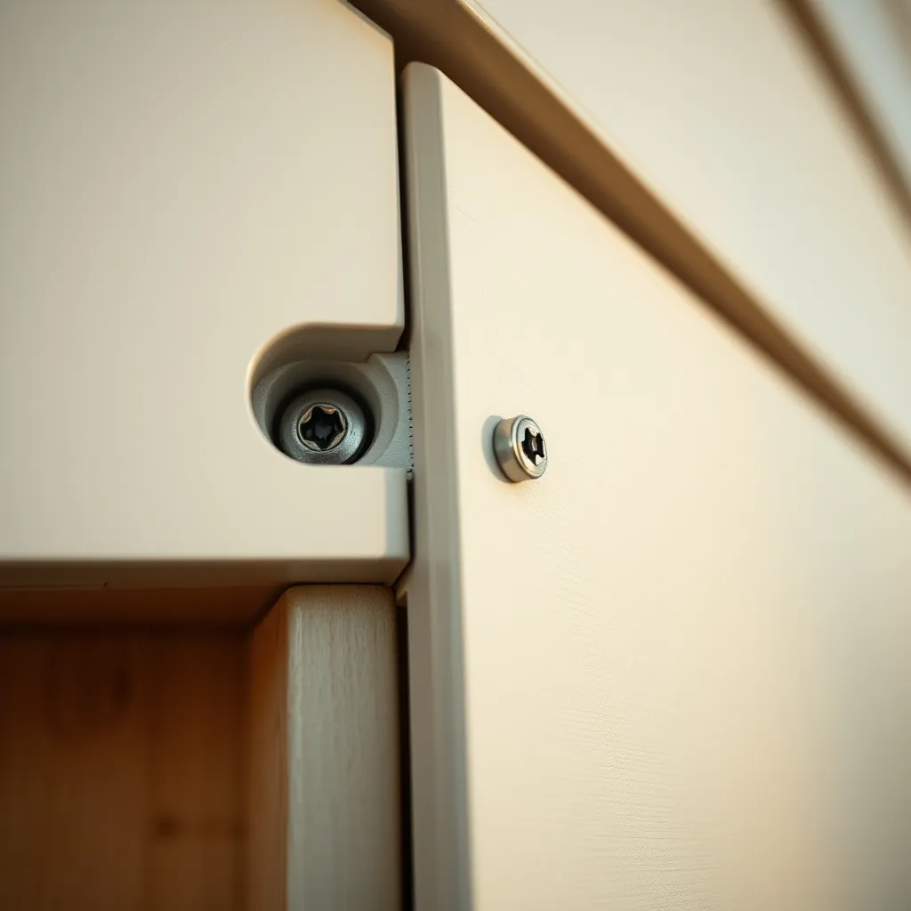 Détail de la fixation par vis inox dans la lumière oblongue avec jeu de dilatation