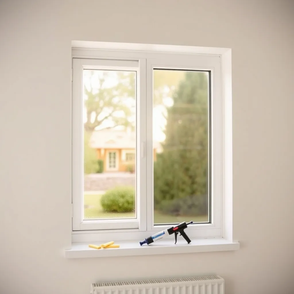 Fenêtre PVC neuve posée en rénovation avec joints et habillages terminés