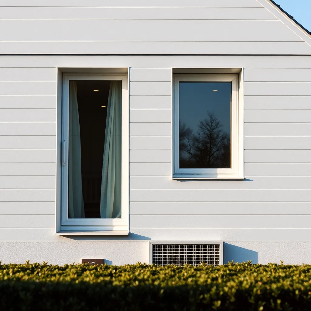 Maison rénovée avec une ITE sous bardage composite gris clair