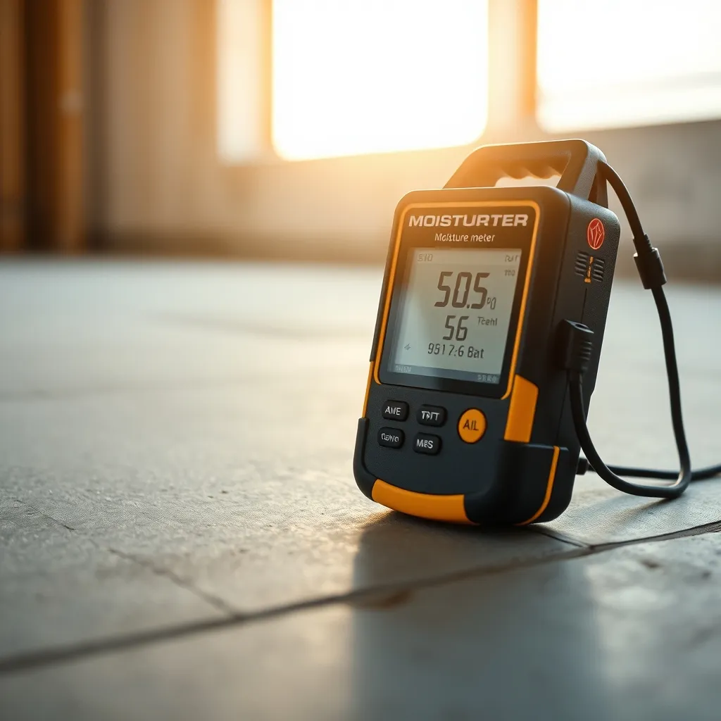 Mesure du taux d'humidité résiduelle d'une dalle béton avant pose du revêtement