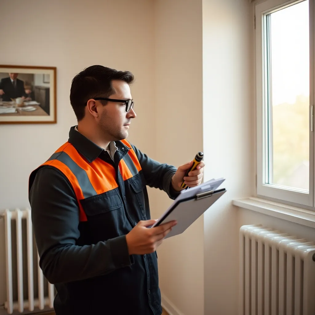 Relevé des épaisseurs d'isolation lors de la visite d'audit énergétique d'une maison