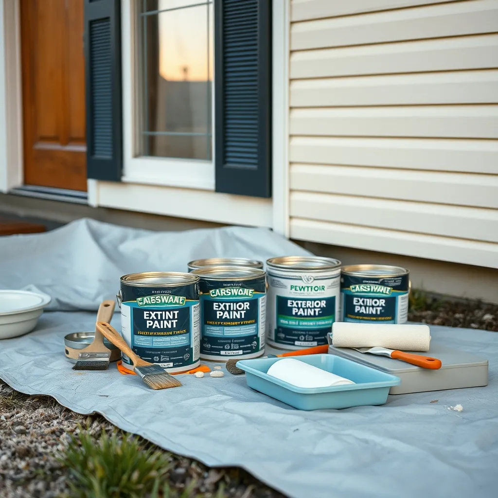 Les outils et peintures professionnels nécessaires pour un chantier de peinture extérieure