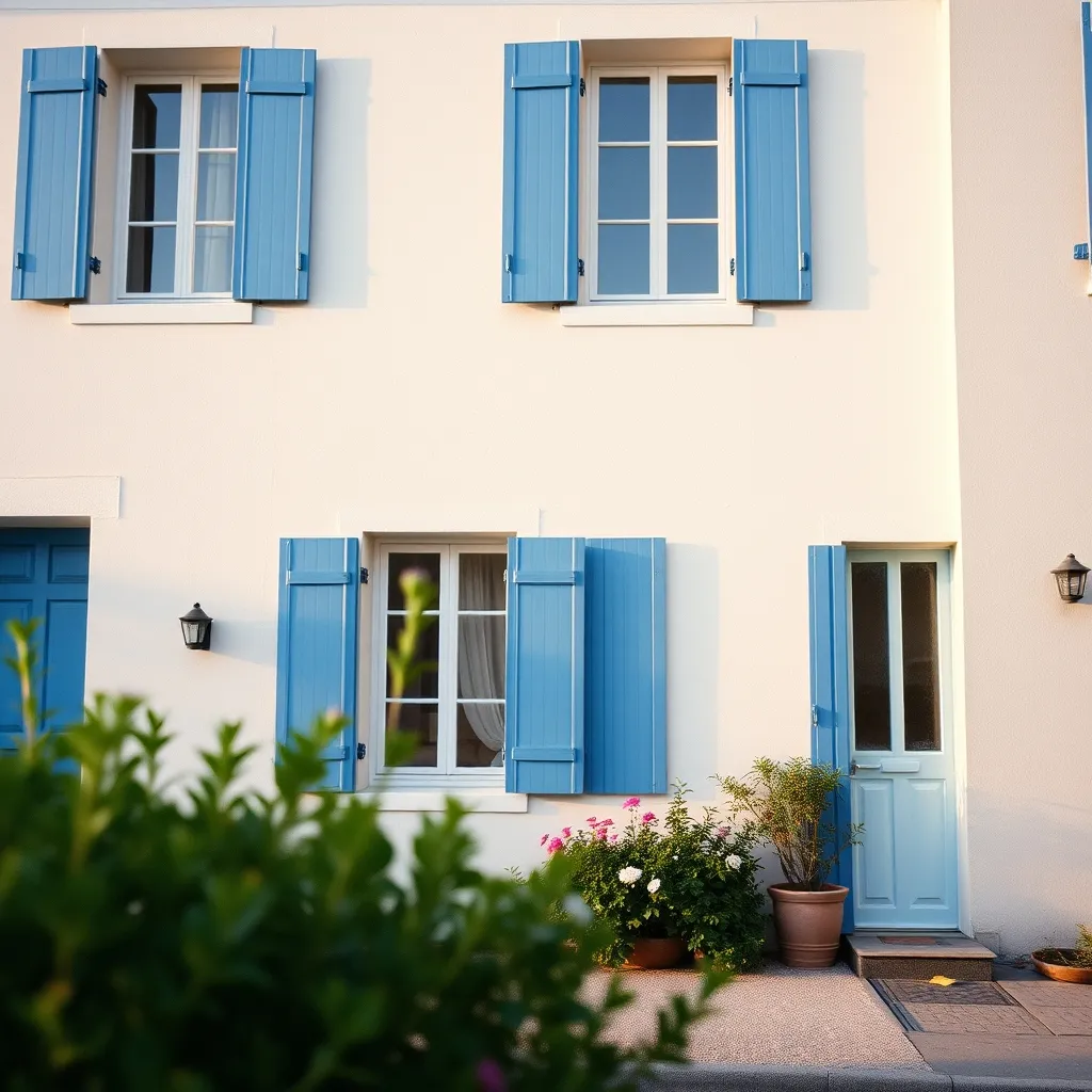 Résultat final d'un ravalement avec peinture extérieure sur une maison traditionnelle