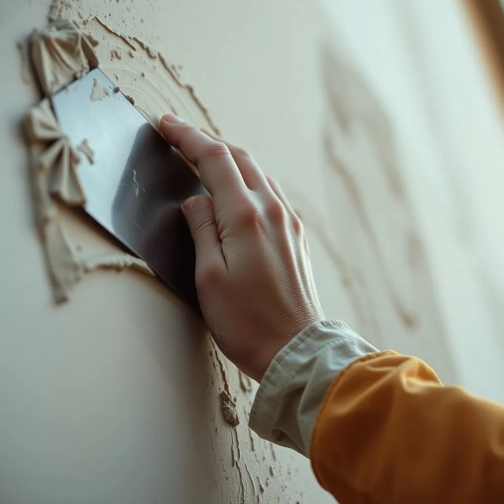 L'application d'un enduit taloché exige un geste précis et une grande maîtrise technique