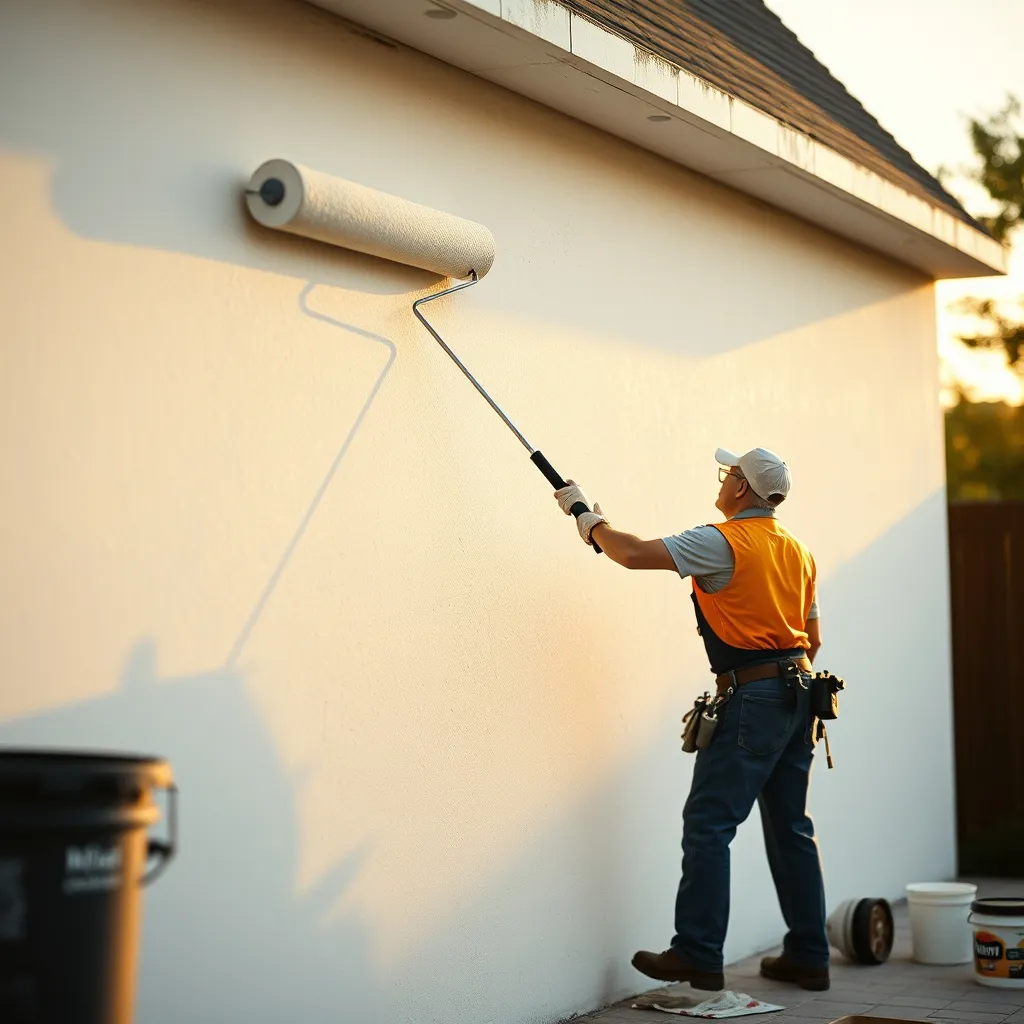 L'application de la peinture de façade au rouleau nécessite un support parfaitement préparé