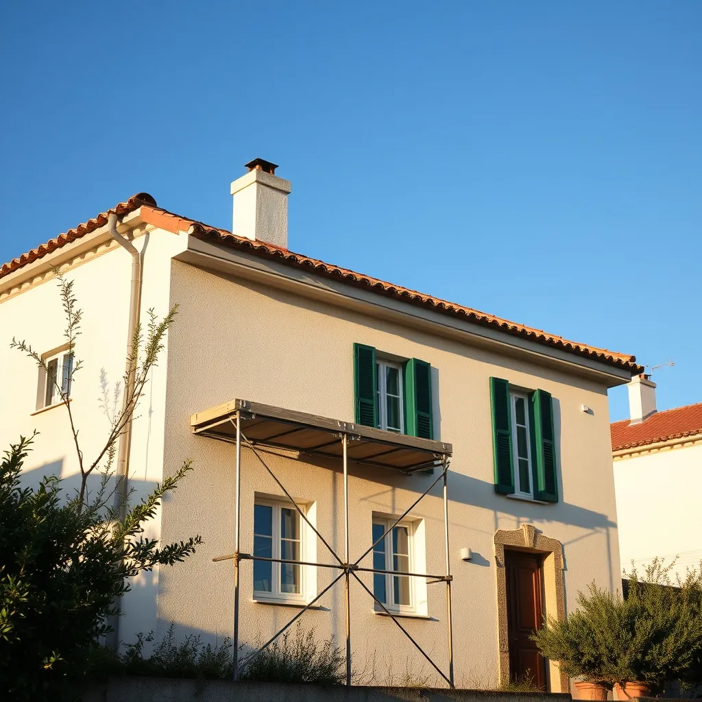 Façade rénovée d'une maison toulousaine après un ravalement complet