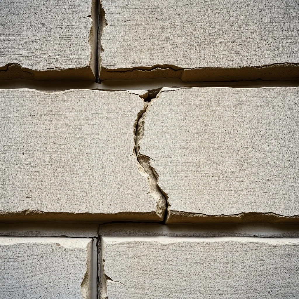 Alvéolisation et efflorescences de sels sur un bloc de pierre de taille calcaire en façade